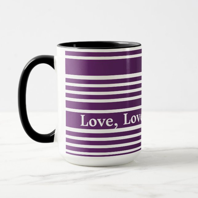 Mug Boisson à rayures violettes (Gauche)