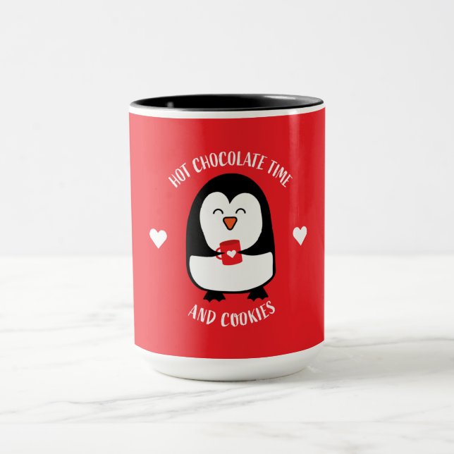 Mug Boisson de pingouin au chocolat chaud (Centre)