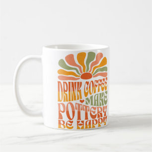 Mug Boisson Groovy Rétro Café Faire de la Poterie Soye