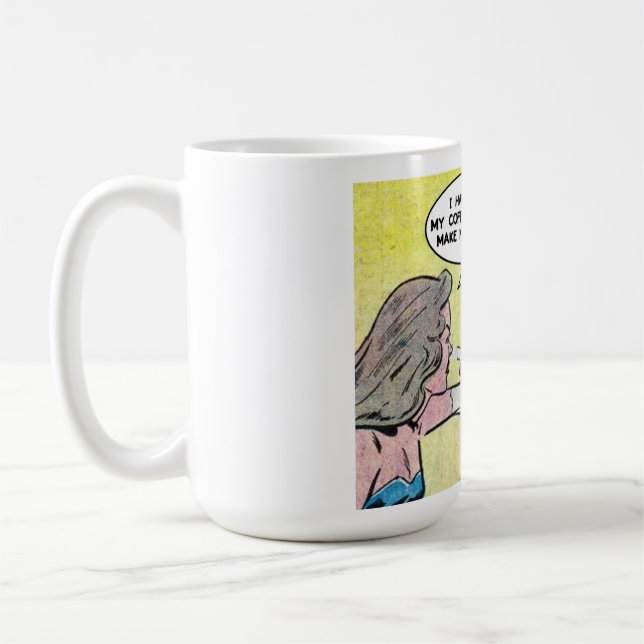 Mug Boissons de café du matin Drôle Bande dessinée (Gauche)