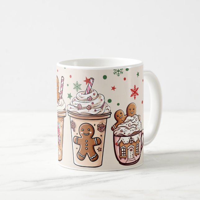 Mug Boissons de fêtes de Noël mignonnes (Devant droit)