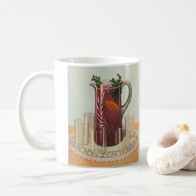 Mug Boissons et breuvages vintage, pichet de sangria (Avec donut)