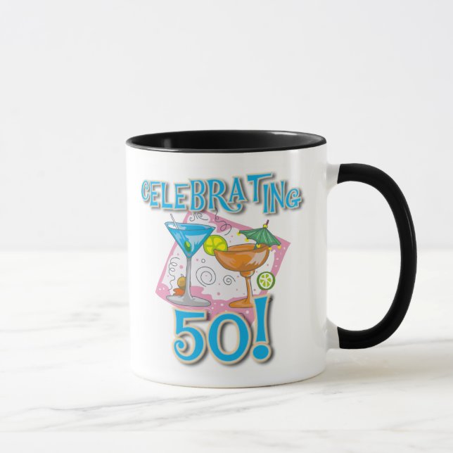 Mug Boissons tropicales célébrant 50 (Droite)