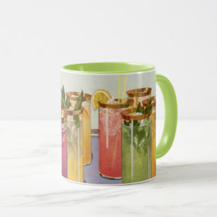 Mug Boissons vintages, boissons avec glaçons sur plate
