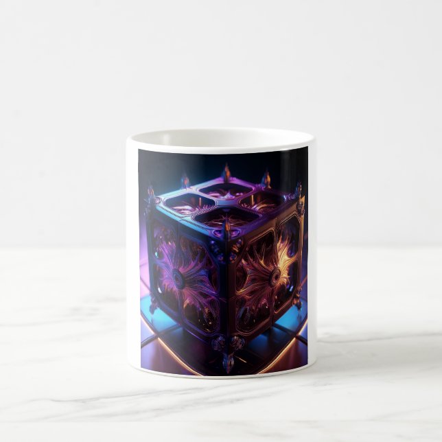 Mug Boîte à musique réfléchissante fractale Steampunk (Centre)