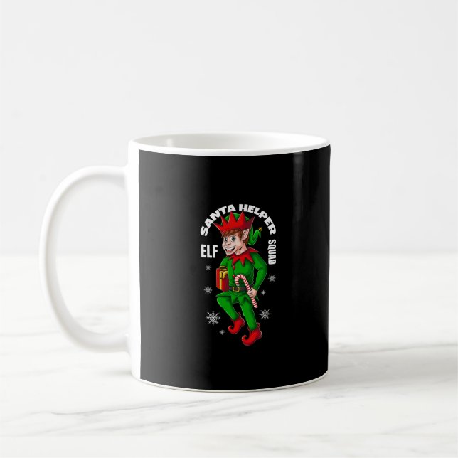 Mug boîte cadeau d'aide elf père Noël (Gauche)