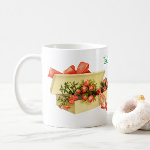 Mug Boîte Cadeau D'Art vintage De Roses Personnalisé