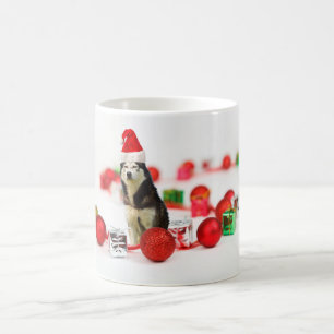 Mug Boite cadeau de Noël Sibérie Husky