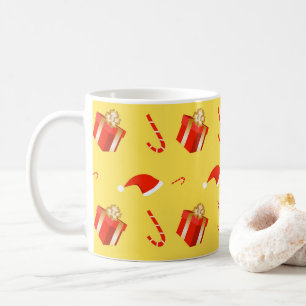 Mug Boîte cadeau de Noël sucre de canne chapeau de Noë