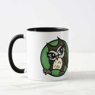 MUG BOÎTE DE COUPE DE STYLE DE CARTOON OWL RINGER