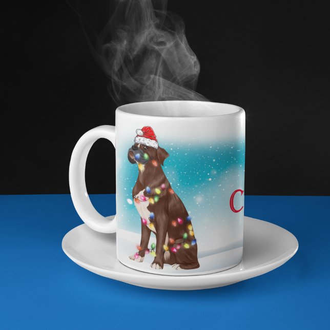 Mug Boîte de Noël Joyeuse personnalisée Amoureux des c (Créateur téléchargé)