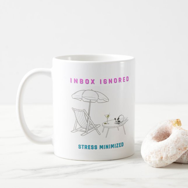 Mug Boîte de réception ignorée, contrainte réduite (Avec donut)