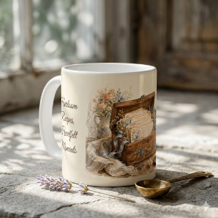 Mug Boîte de recettes anciennes Cuisine de cottage
