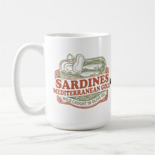 Mug Boîte de sardines méditerranéennes vintage Rétro S