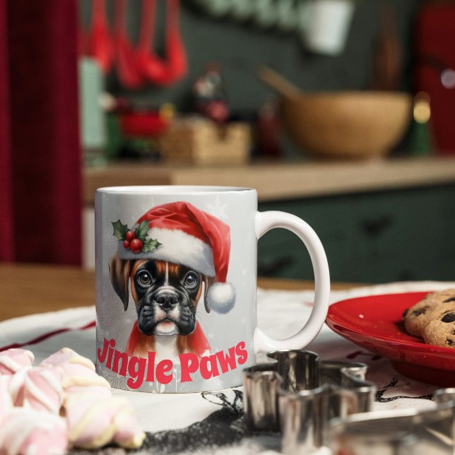 Mug Boîte Jingle Paws Boxer  (Créateur téléchargé)