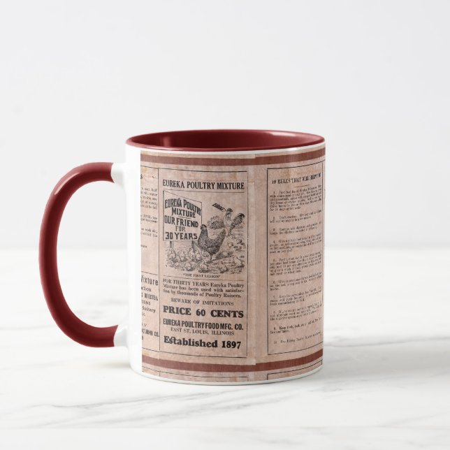 Mug Boîte métallique antique d'alimentation (Gauche)