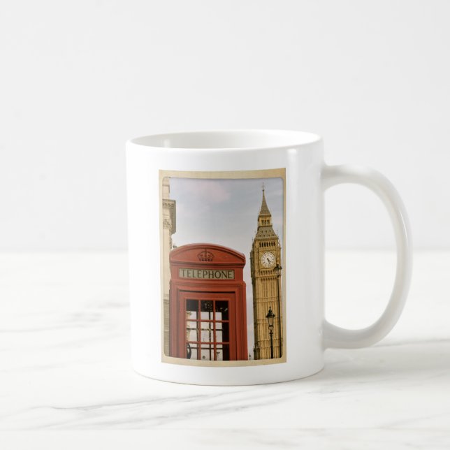 Mug Boîte téléphonique et tour de Big Ben (Droite)