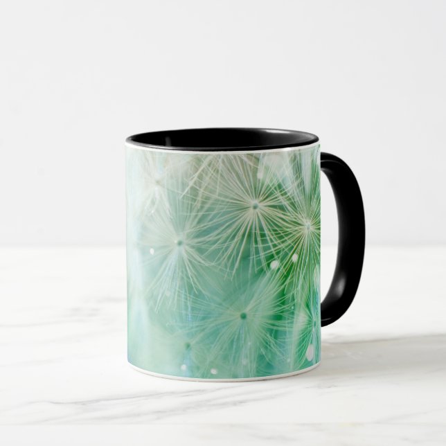 Mug Bokeh Dandelion - Turquoise (Devant droit)