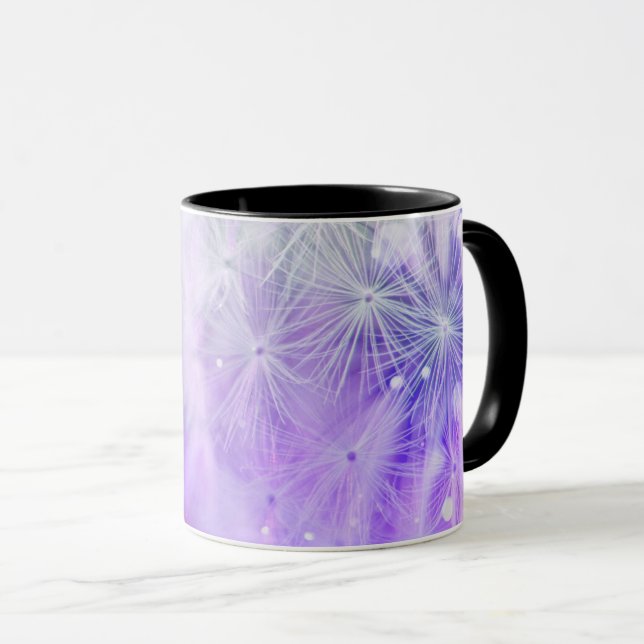 Mug Bokeh Dandelion - Violet (Devant droit)