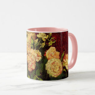 Mug Bol avec pivoines et roses par Vincent van Gogh