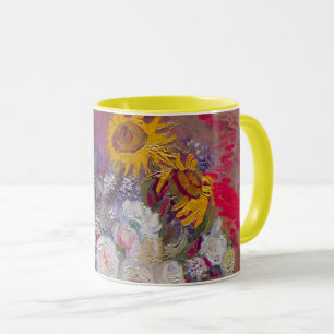 Mug Bol avec tournesols et roses par Vincent van Gogh