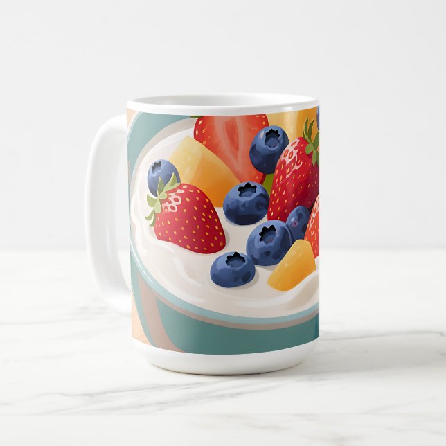 Mug Bol de yaourt aux fruits frais (Devant gauche)