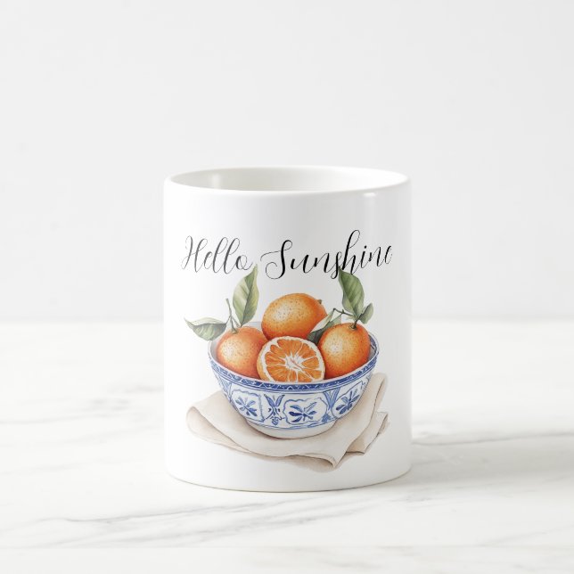 Mug Bol d'oranges Eté sicilien Bonjour Soleil (Centre)