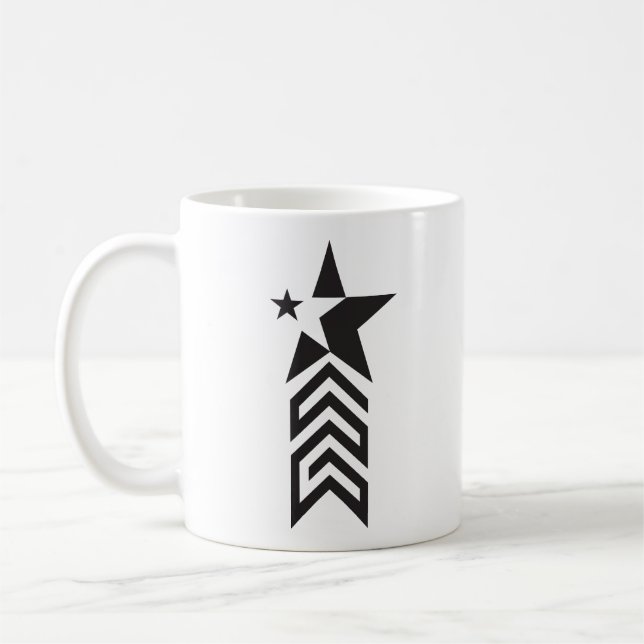 Mug Bold Black Geometric Star (Gauche)