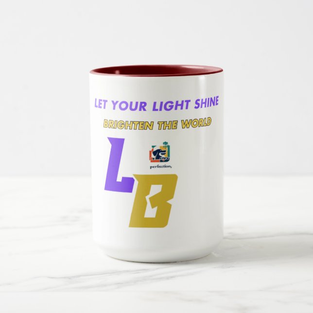 Mug Bold Grandeur | Crimson et Gold Abstrait (Centre)