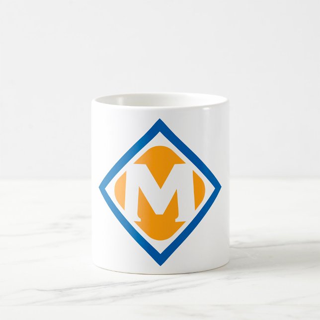 Mug Bold Retro Metro M Logo Emblème de transport urbai (Créateur téléchargé)