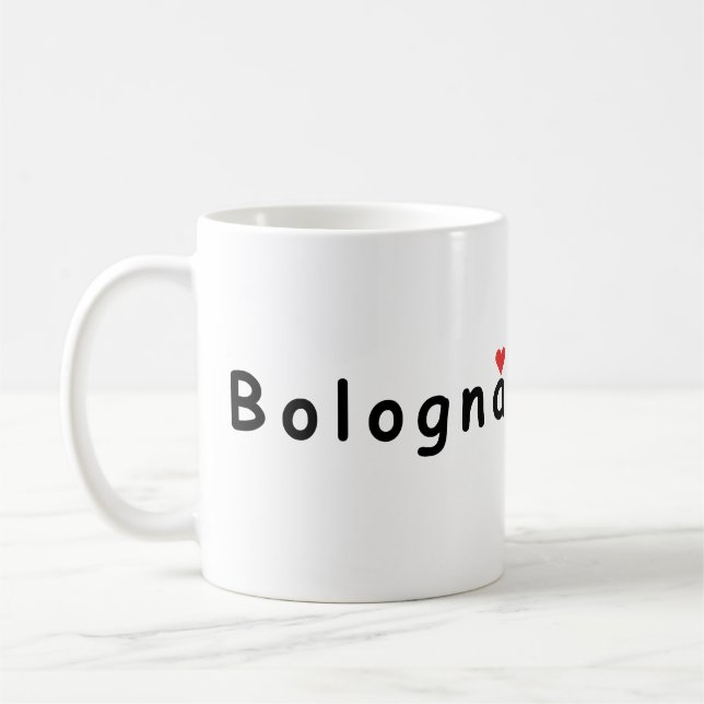 Mug Bologne Italie, j'aime Bologne (Gauche)