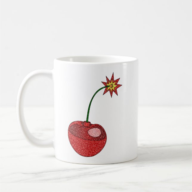 Mug Bombe cerise parties scintillant (Gauche)