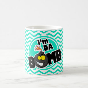 Mug Bombe du DA ! Aqua Chevron vert
