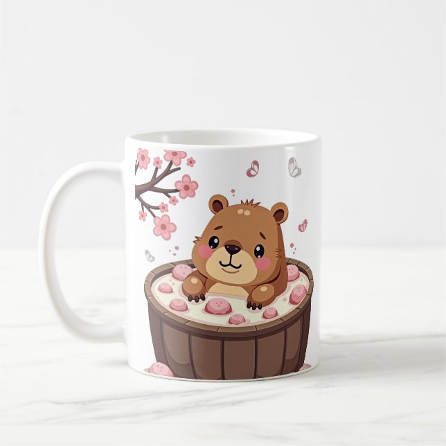 Mug Bombes de bain Relaxation Capybara Jacuzzi Fleurs  (Gauche)