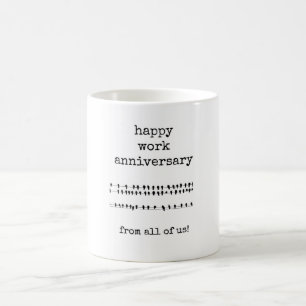 Mug Bon Anniversaire de travail, Cadeau Coworker