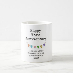 Mug Bon Anniversaire De Travail, Coworker, Cadeau Boss