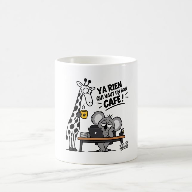 Mug Bon Café – Funny Giraffe & Koala (Centre)