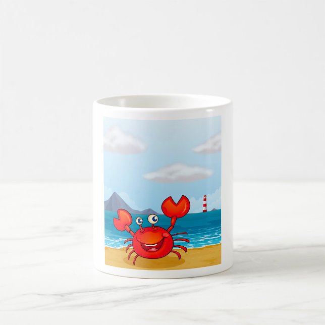 Mug Bon Crabe Sur Une Plage (Créateur téléchargé)