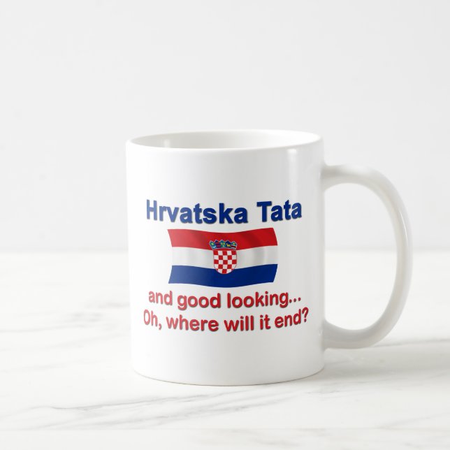 Mug Bon Croate Tata (papa) de Lkg (Droite)