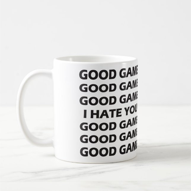 Mug Bon Jeu, Bon Jeu, Je Te Déteste, Bon Jeu (Gauche)