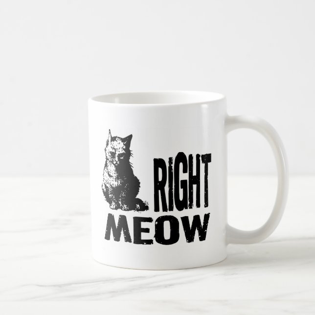 Mug Bon MEOW ! Kitty mauvais drôle (Droite)