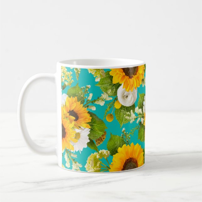 Mug Bon modèle de tournesol d'été (Gauche)