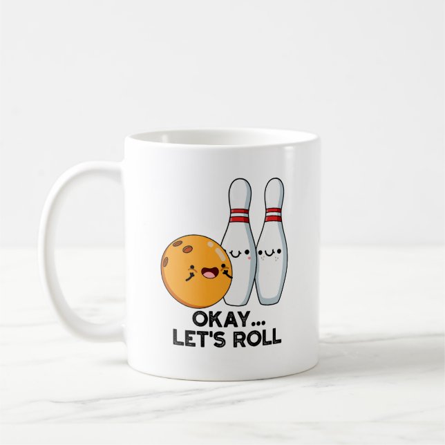 Mug Bon, Roulons Le Pun De Bowling Drôle (Gauche)