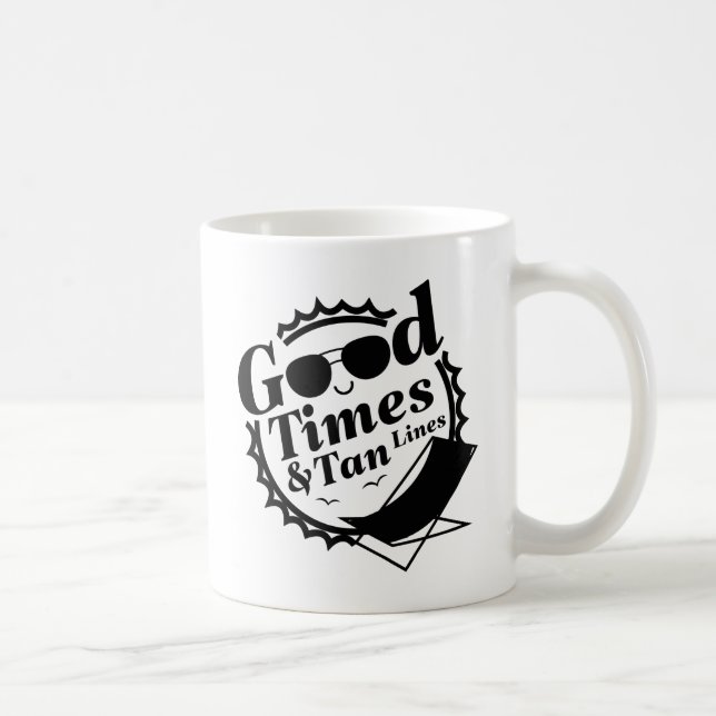 Mug Bon Temps Et Lignes De Tan (Droite)