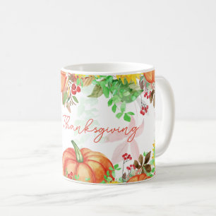 Mug Bon thanksgiving Automne Citrouille Floral