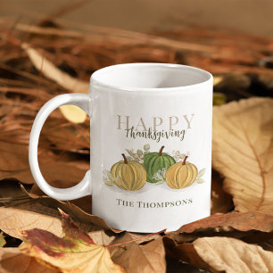 Mug Bon thanksgiving d'automne citrouille personnalisé