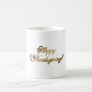 Mug Bon thanksgiving écriture typographie chic