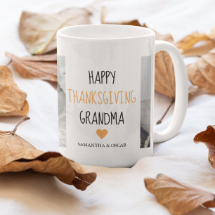 Mug Bon thanksgiving photo Collage moderne grand-mère