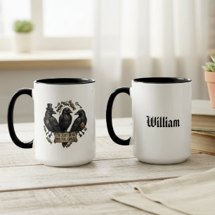 Mug Bonbons de corbeaux d'Halloween, friandise ou farc