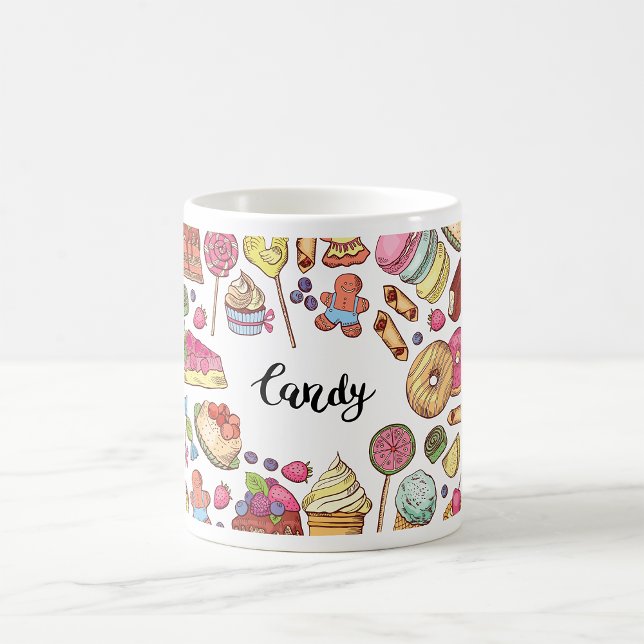 Mug Bonbons et Dessert Doodles Sweet Traitements Motif (Créateur téléchargé)